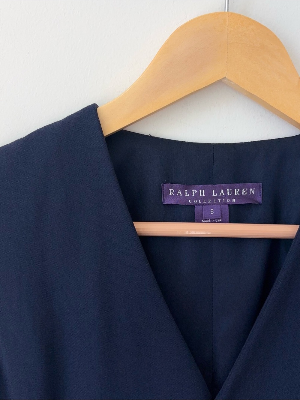 Ralph Lauren Collection Purple Label Navy Blue Wool Waistcoat Vest Size 6 MiUSA